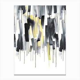 Watercolor Stripes Ultimating Gray Canvas Print
