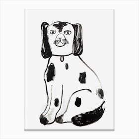 Black Cute Dog Canvas Print