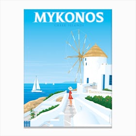 Mykonos Island Greece Canvas Print