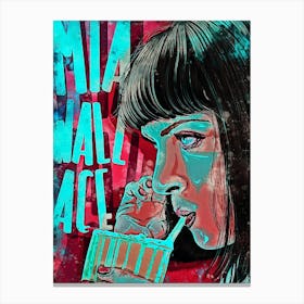 Mia Wallace pulp fiction movies Canvas Print