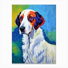 English Setter Fauvist Style dog Canvas Print