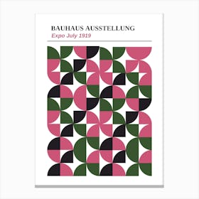 Bauhaus Pink Exhibition 1 Canvas Print