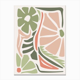 Abstract Pastel Floral Canvas Print