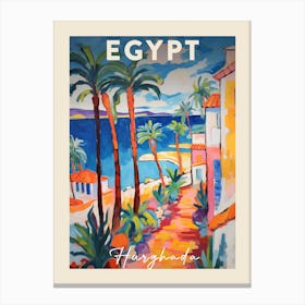 Hurghada Egypt 3 Fauvist Painting  Travel Poster Canvas Print