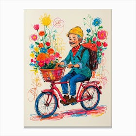Man On A Bike 1 Canvas Print