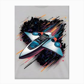 Spaceship Art Canvas Print