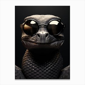 Snake With Sunglasses Canvas Print