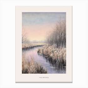 Dreamy Winter National Park Poster  The Broads England 2 Canvas Print