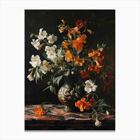 Baroque Floral Still Life Snapdragon 1 Canvas Print