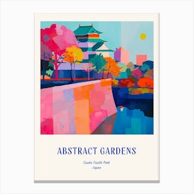 Colourful Gardens Osaka Castle Park Japan 2 Blue Poster Canvas Print