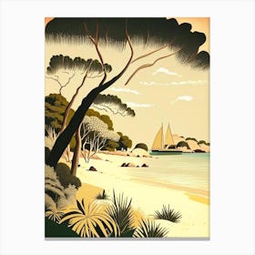 Mauritius Beach Rousseau Inspired Tropical Destination Canvas Print
