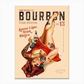 Babes Of Bourbon Vol 13 Loose Lips Sink Ships Canvas Print