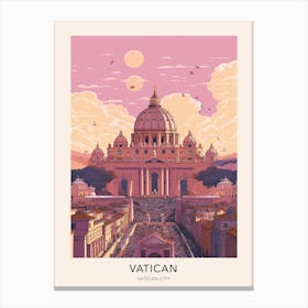 The Vatican Vatican City Travel Poster Canvas Print