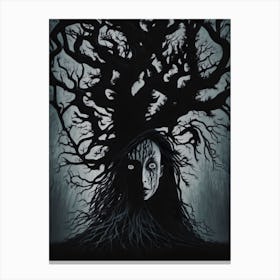 Watcher in the Tree Canvas Print