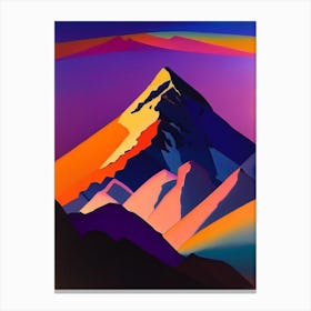 Mountain Dusk Abstract Canvas Print