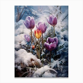 Beautiful Winter Flowers 40 Canvas Print