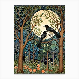 William Morris Two Birds In The Woods Canvas Print