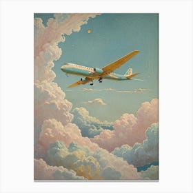 Plane In The Sky Canvas Print