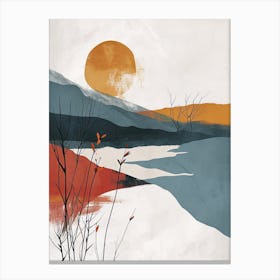 Sunset In Sweden Canvas Print