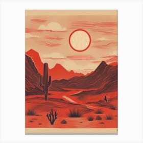 Red Desert Sun 4 Canvas Print
