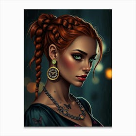 Girl With Red Hair Canvas Print