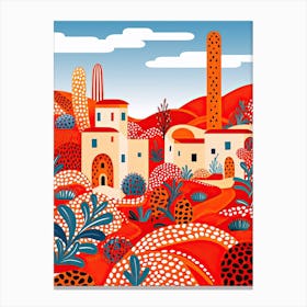 Marrakech, Illustration In The Style Of Pop Art 2 Canvas Print