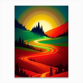 Sunset Road Canvas Print