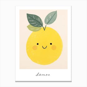 Friendly Kids Lemon 5 Poster Canvas Print
