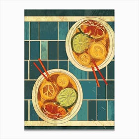 Aerial View Cocktail Illustration Canvas Print