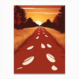 Road   VECTOR ART Canvas Print