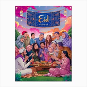 Eid Mubarak 1 Canvas Print