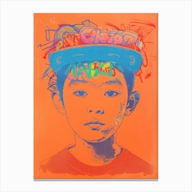 Boy With A Hat Canvas Print