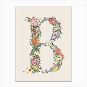 B Oat Alphabet Letter Canvas Print