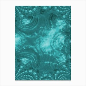 Fractal Swirls blue abstract painting Canvas Print