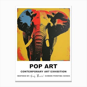 Poster Elephant Pop Art 2 Canvas Print