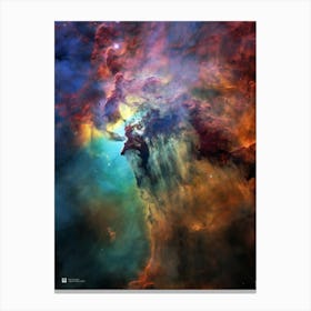 Lagoon Nebula (2018), M8, NGC 6523 (NASA Hubble Space Telescope) — space poster, science poster, space photo Canvas Print