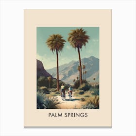 Palm Springs, Usa 6 Vintage Travel Poster Canvas Print