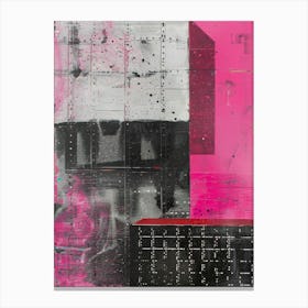 Pink And Black Canvas Print