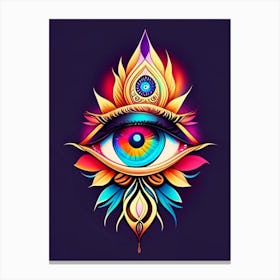 Psychic Abilities, Symbol, Third Eye Tattoo 4 Canvas Print