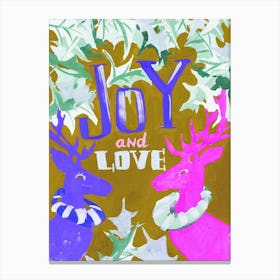 Joy And Love, frosty Canvas Print