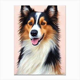 Collie Watercolour dog Canvas Print