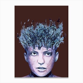 Woman With Trees On Her Head Canvas Print