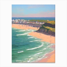 Bournemouth Beach Dorset Monet Style Canvas Print