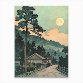 Yamagata Japan 4 Retro Illustration Canvas Print