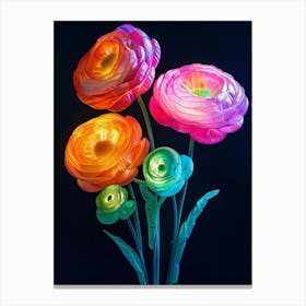 Bright Inflatable Flowers Ranunculus 3 Canvas Print