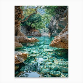 River In Greece Canvas Print