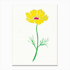 Yellow Daisy flower Canvas Print