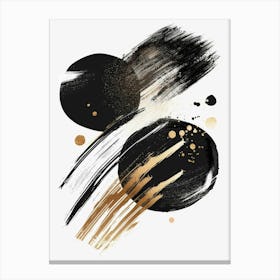 Abstract Black And Gold Painting 81 Canvas Print