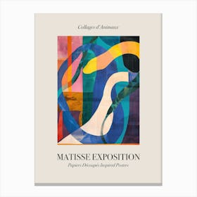Snake 1 Matisse Inspired Exposition Animals Poster Canvas Print