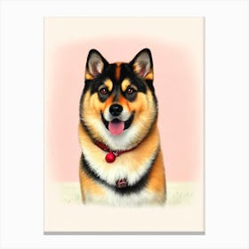 Norwegian Buhund Illustration dog Canvas Print